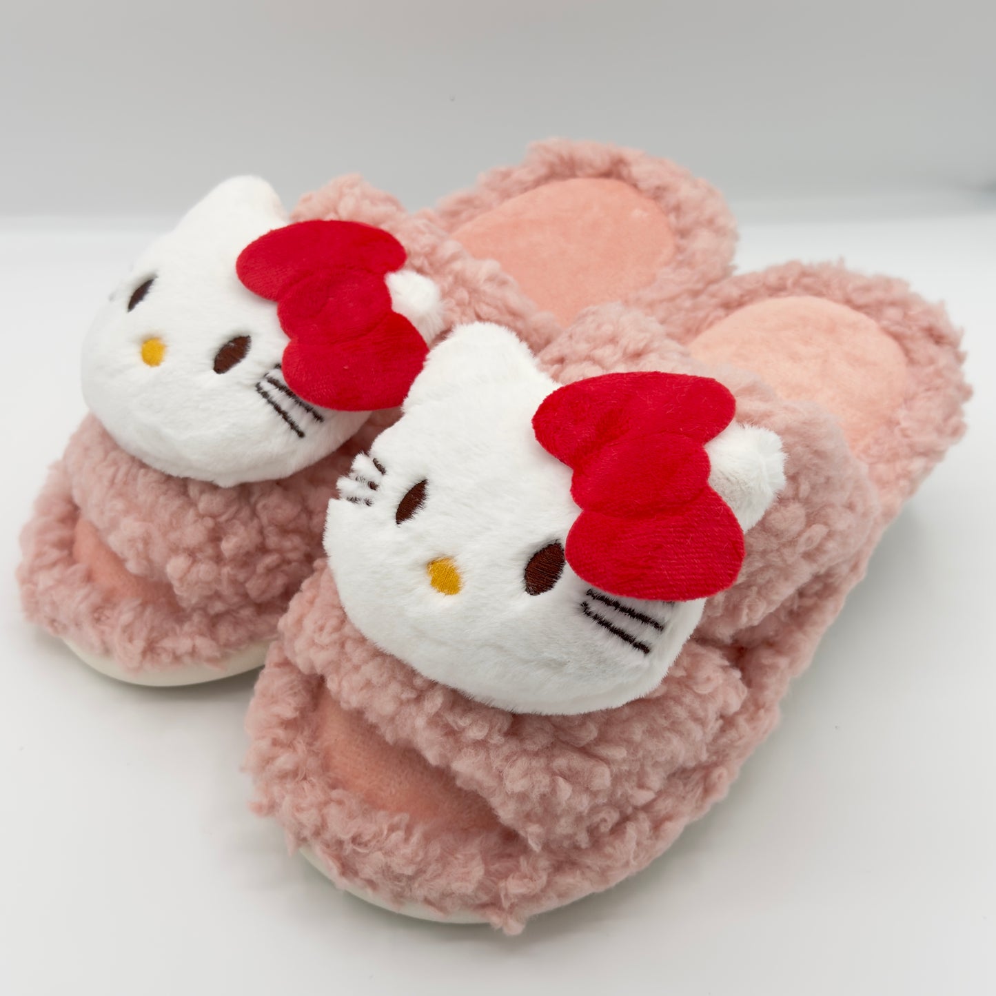 Pink Hello Kitty Fluffy Slippers