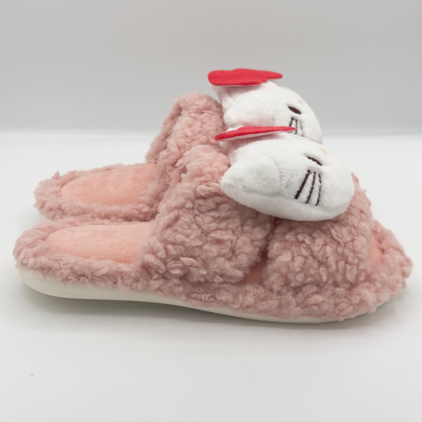 Pink Hello Kitty Fluffy Slippers