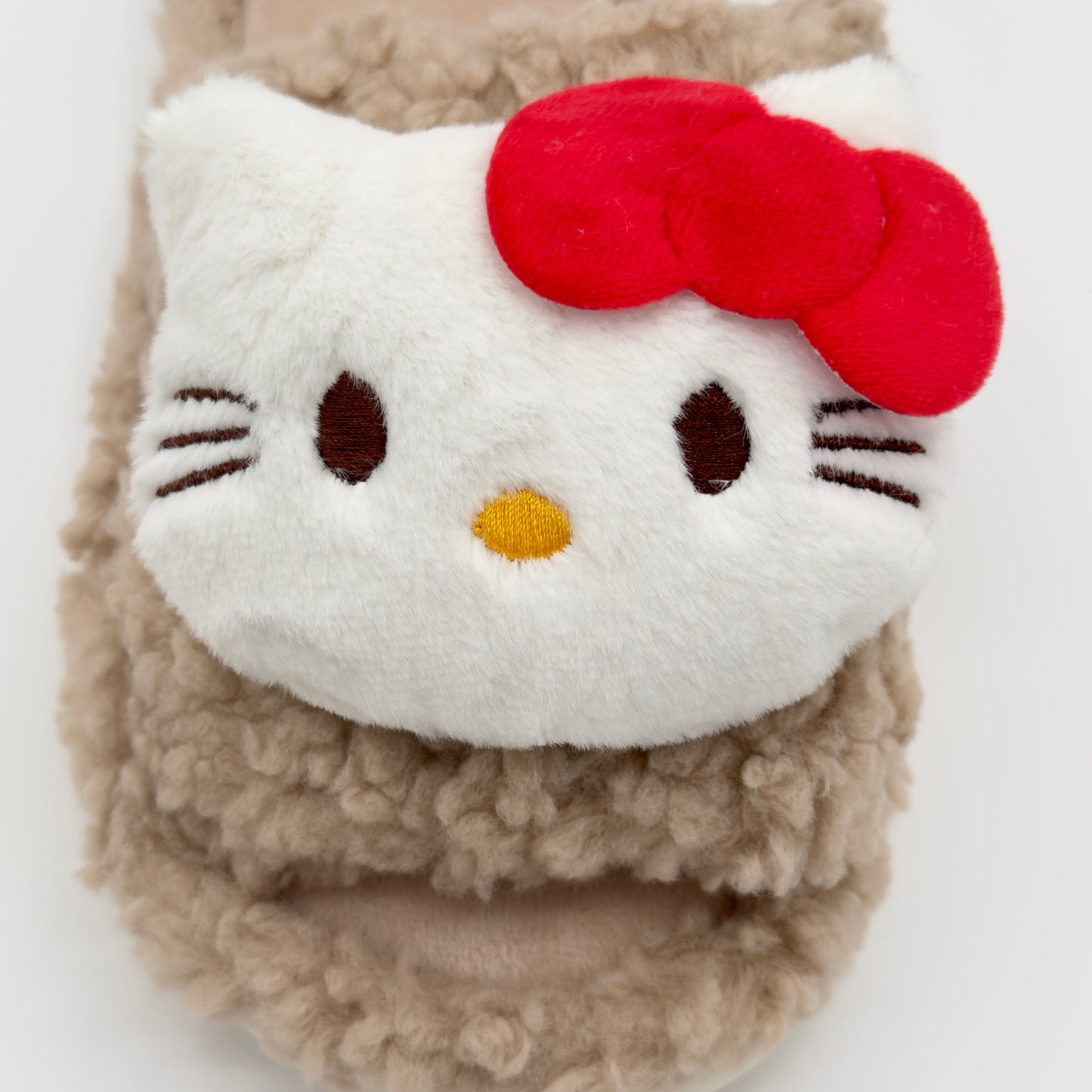 Brown Hello Kitty Fluffy Slippers